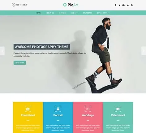 Creative studio WordPress theme by SKT Themes