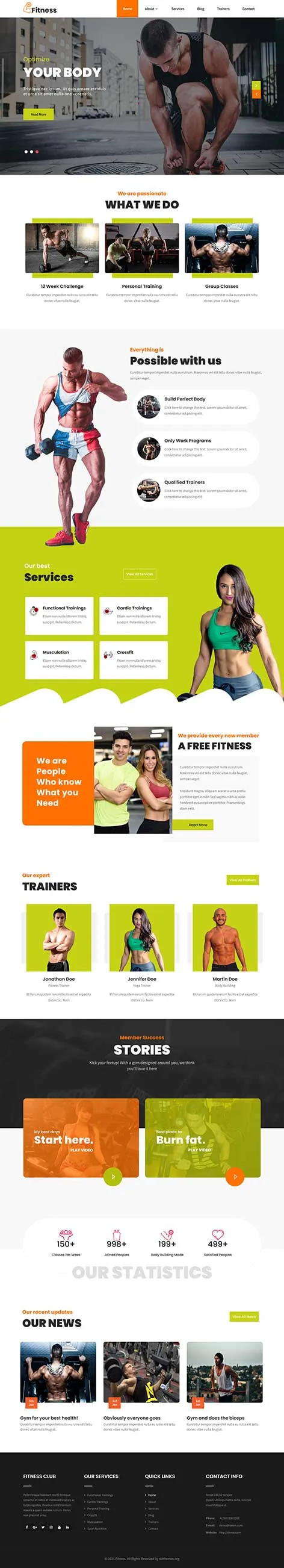 Crossfit Box WordPress Theme for Gyms and Fitness Studios
