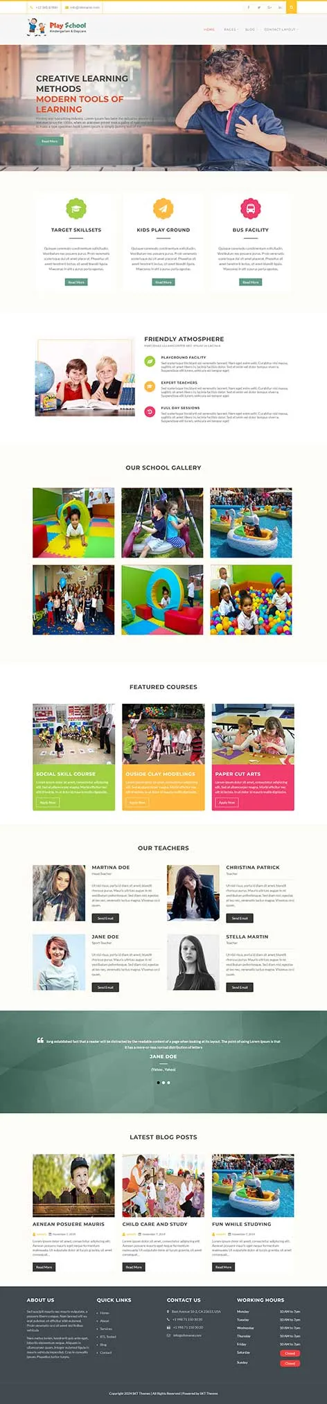 Daycare Education WordPress Theme for Preschool, Kids Learning, and Childcare Centers