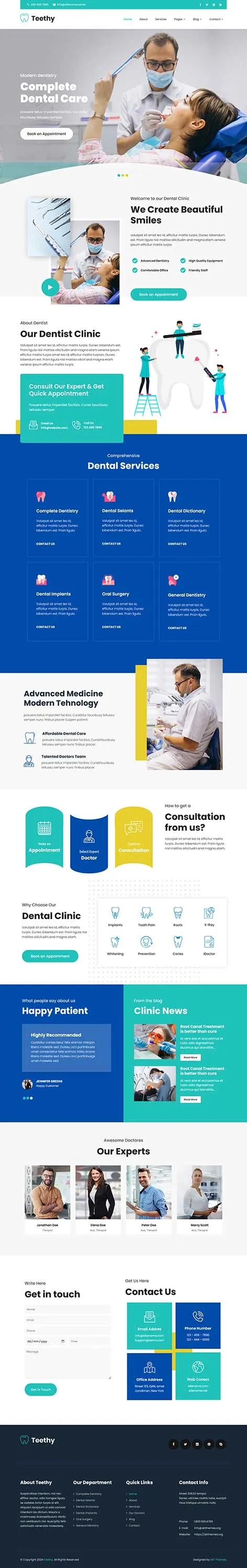 Dentist WordPress Theme for Dental Clinics and Orthodontists