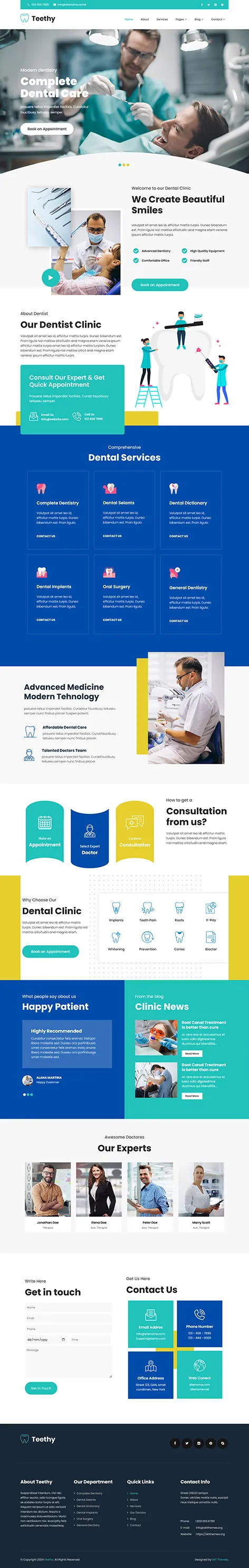 Dentistry WordPress Theme by SKT Themes