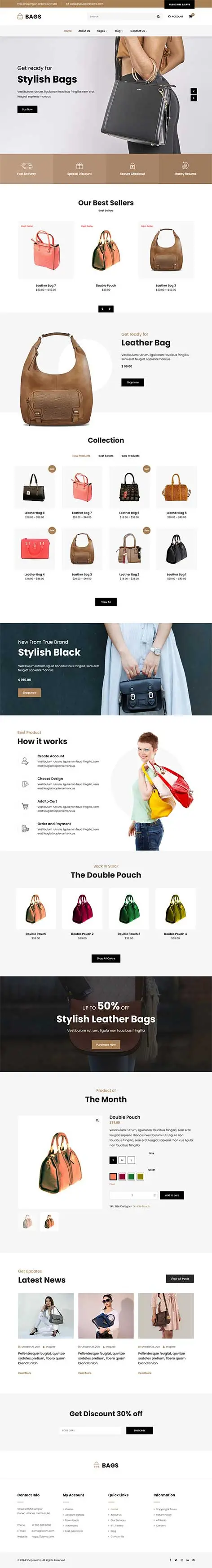 Designer Handbags WordPress Theme