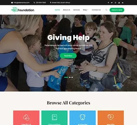 Donation Templates Website by SKT Themes – Charity and Fundraising Product