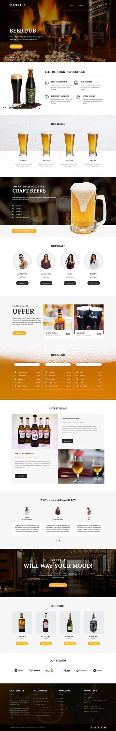 Drinks and Beverages WordPress Theme for Beverage Brands and Distributors