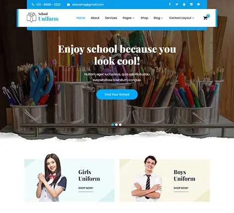 Educational supplies WordPress theme for school shops by SKT Themes