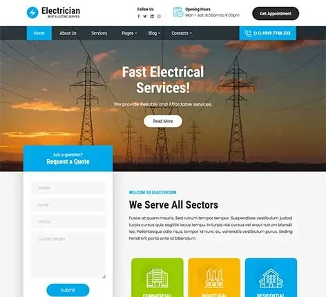 Electrician Website Template