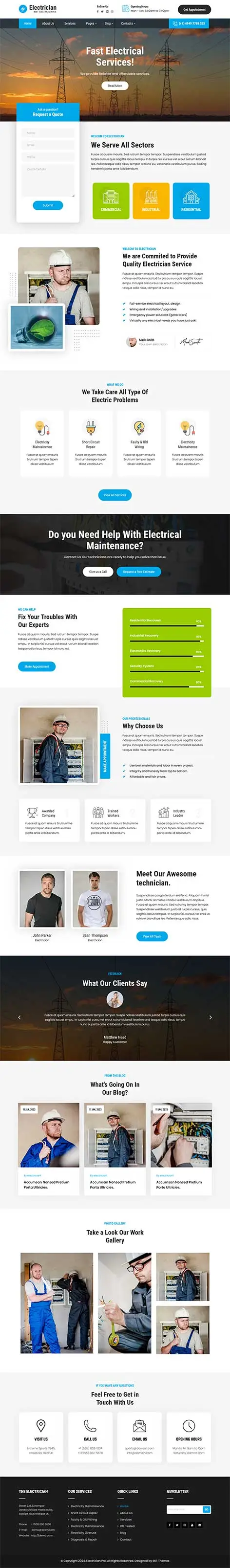 Electrician Website Template