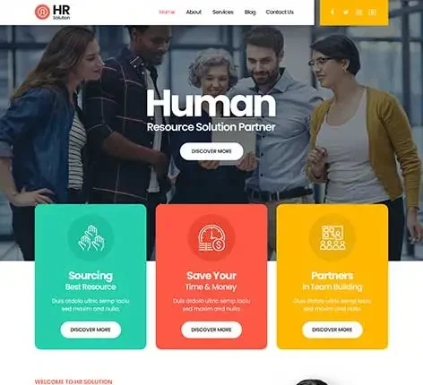 Employment Recruitment Services WordPress Theme for job agencies and staffing firms