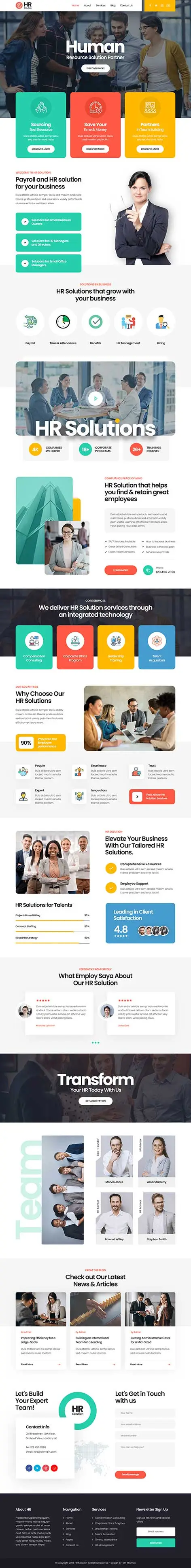 Employment Recruitment Services WordPress Theme