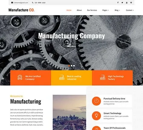 Engineering Company WordPress Theme by SKT Themes