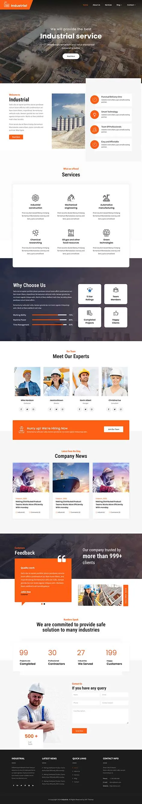 Engineering Consultant WordPress Theme for Technical Service Firms