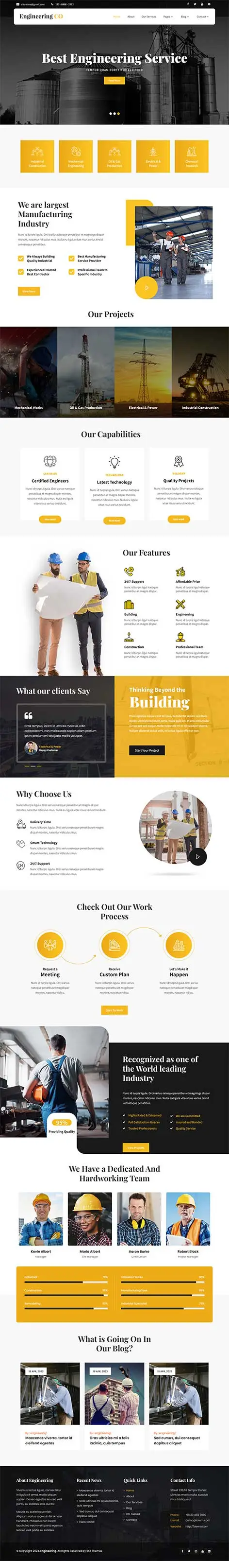 Engineering Manufacturing WordPress Theme