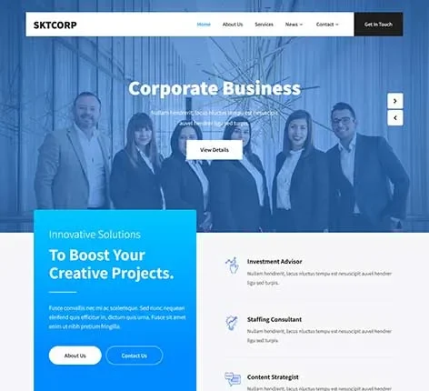 Enterprise WordPress Theme for Large-Scale Businesses