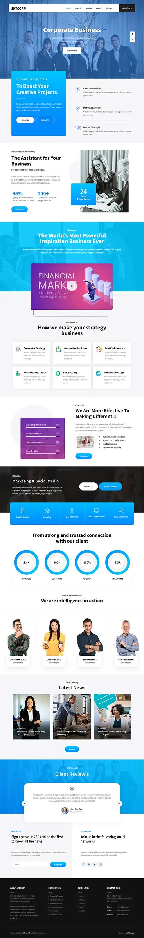 Enterprise WordPress Theme for Large-Scale Businesses