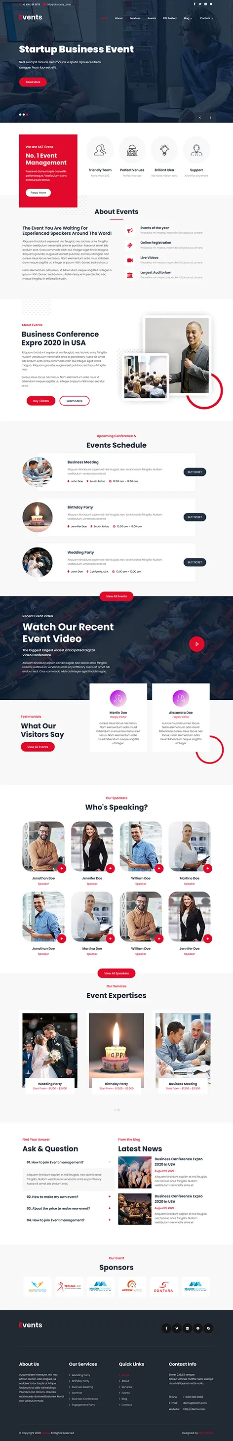 Event Landing Page WordPress Theme for Single Event Promotion