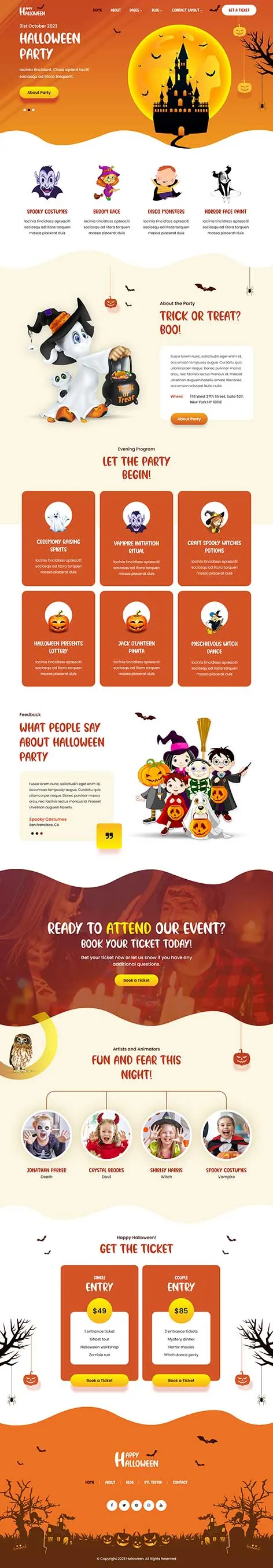 Event WordPress Theme by SKT Themes â€“ Conference and party planner layout