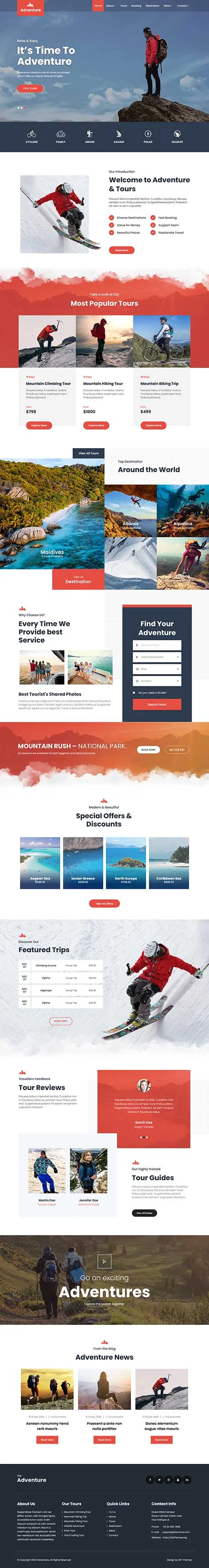 Expedition WordPress Theme for Travel and Adventure Websites