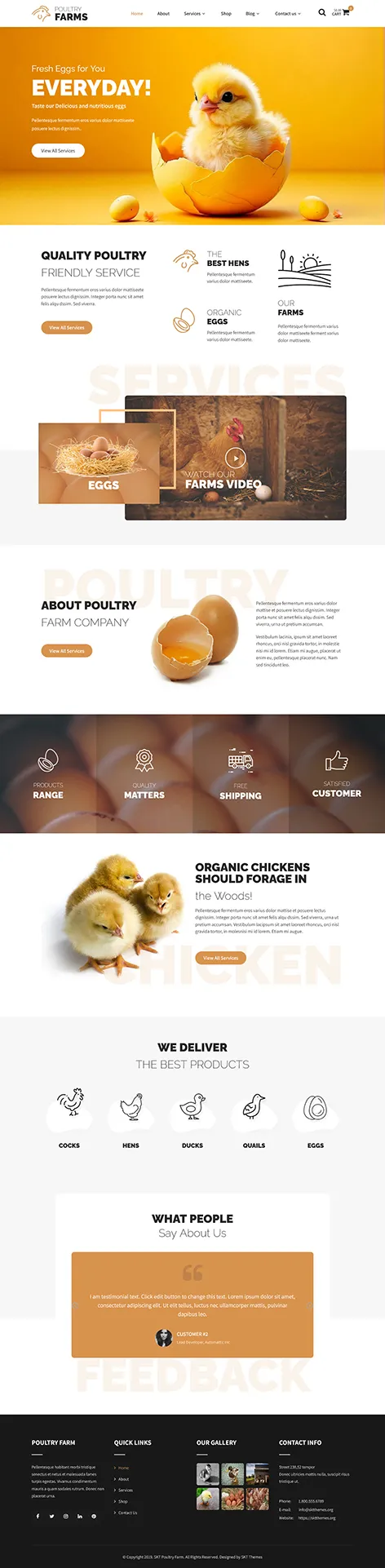 Farm WordPress theme for agriculture websites by SKT Themes