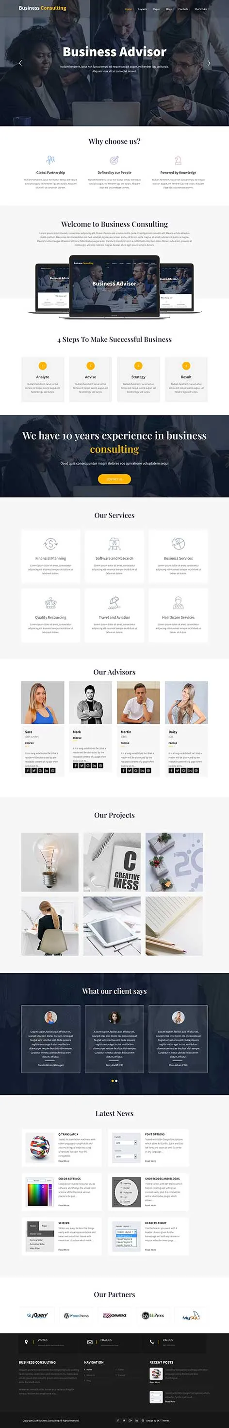 Financial Consultant WordPress Theme for Advisors and Wealth Managers
