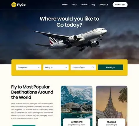 Flight Booking WordPress Theme