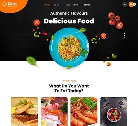 Food Blog Website Template for Recipes and Culinary Blogs