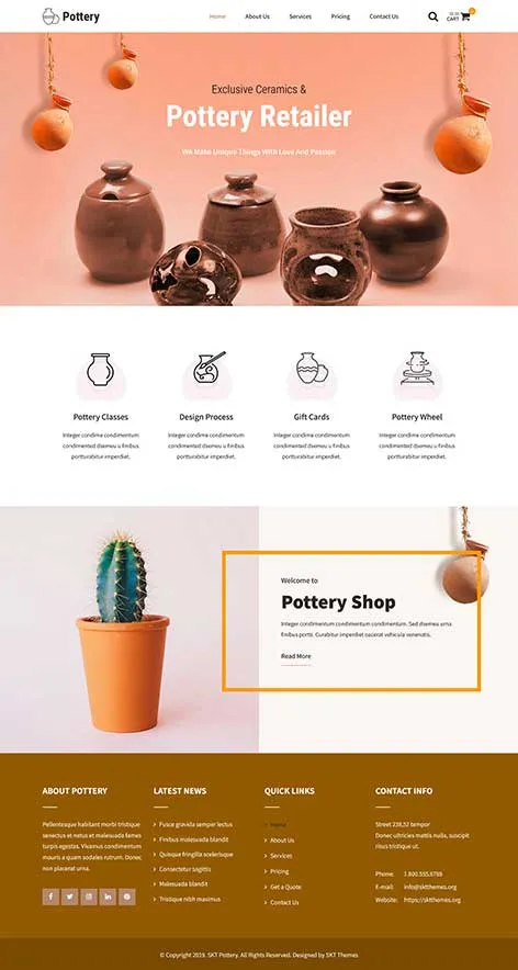 Free Handcrafted WordPress Theme for Artisans and Creatives