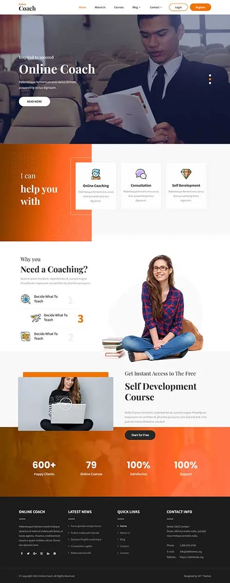 Free Masterstudy WordPress Theme ideal for online courses, eLearning platforms, and educational institutions