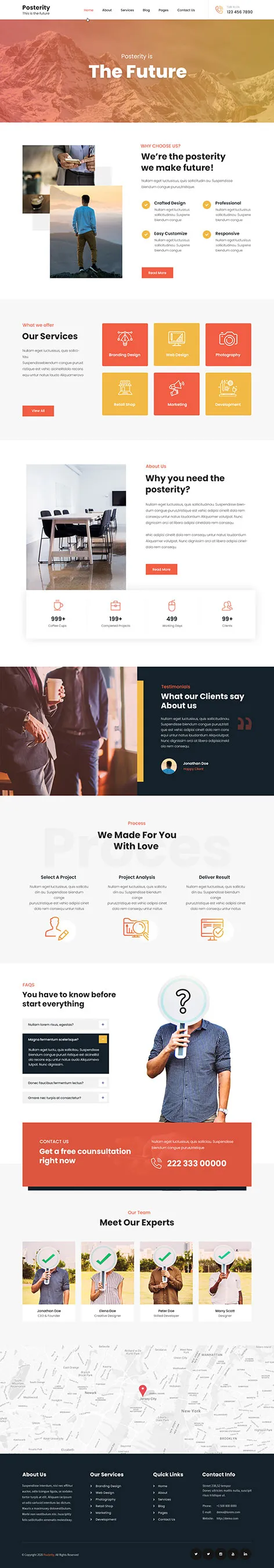 Free Multiconcept WordPress Theme with flexible layouts for multiple business niches