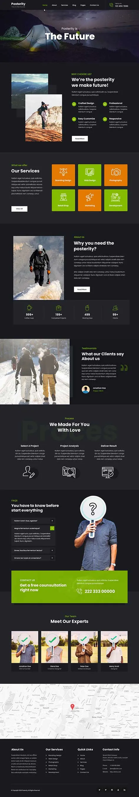 Free Vantage WordPress Theme for Professional and Multipurpose Websites