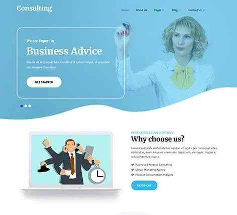 Free Accounting Website Template for firms, bookkeepers, and tax consultants