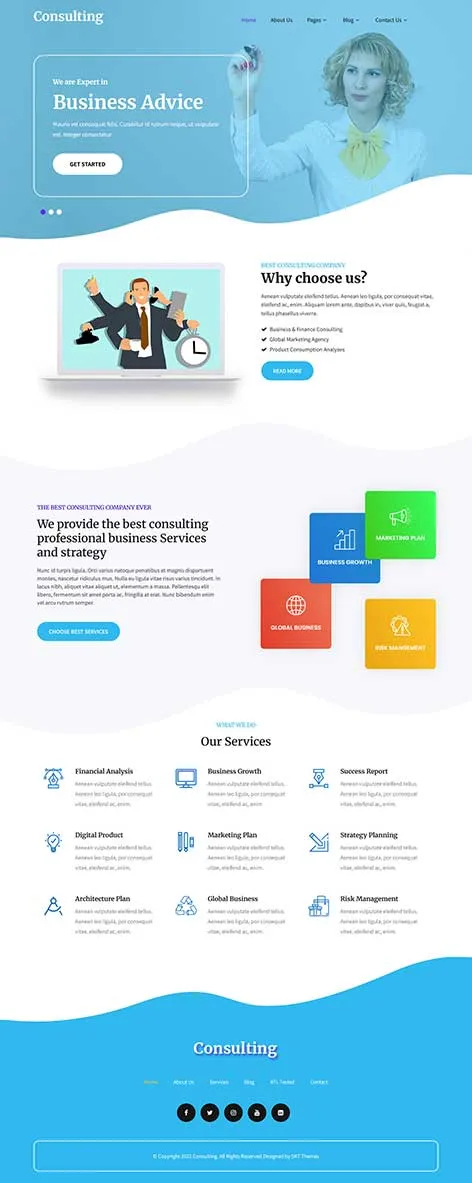 Free Accounting Website Template for firms, bookkeepers, and tax consultants