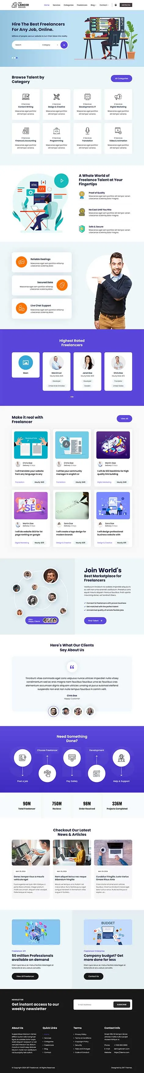 Freelancer WordPress Theme by SKT Themes