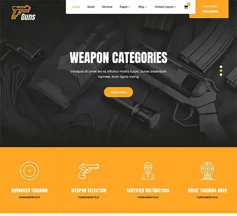 Gun Shop WordPress Theme