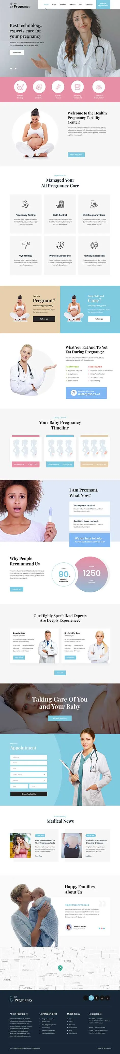Gynecologist WordPress Theme for Womenâ€™s Health Clinics