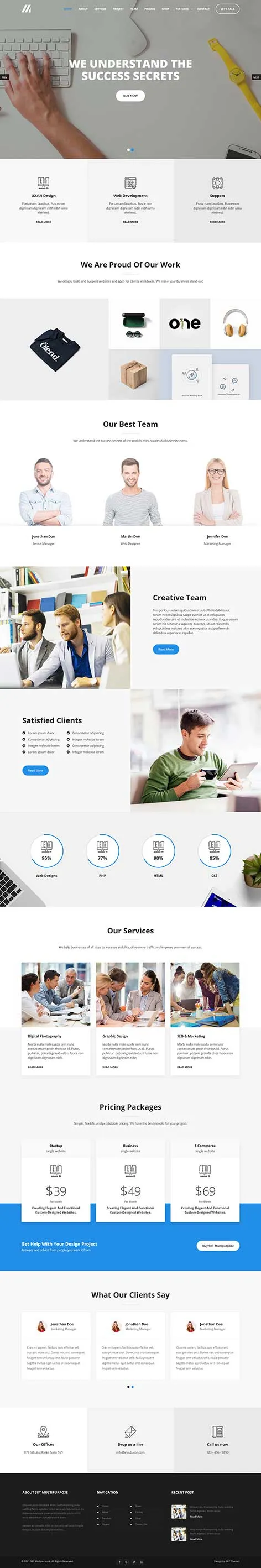 HTML WordPress Theme for Code-Based and Lightweight Websites