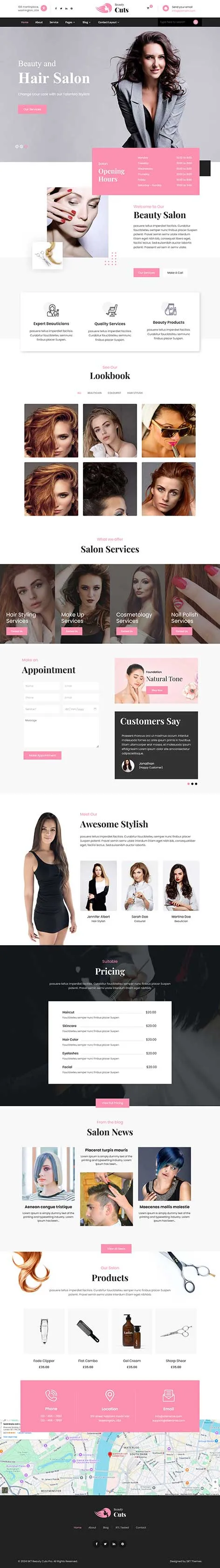 Hairdresser WordPress Theme for Stylists and Salon Owners