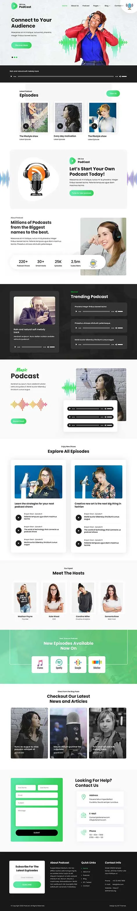 Harmonic WordPress Theme for Musicians, Bands, and Audio Artists