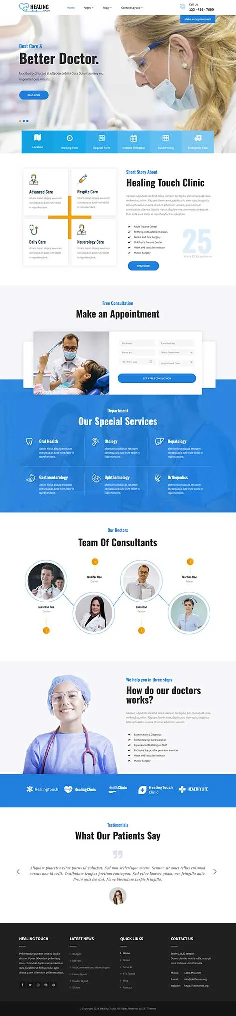 Health Clinic WordPress Theme by SKT Themes â€“ Medical and clinic website design
