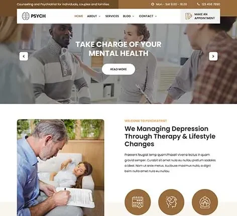 Health Related WordPress Theme for Clinics and Wellness Providers