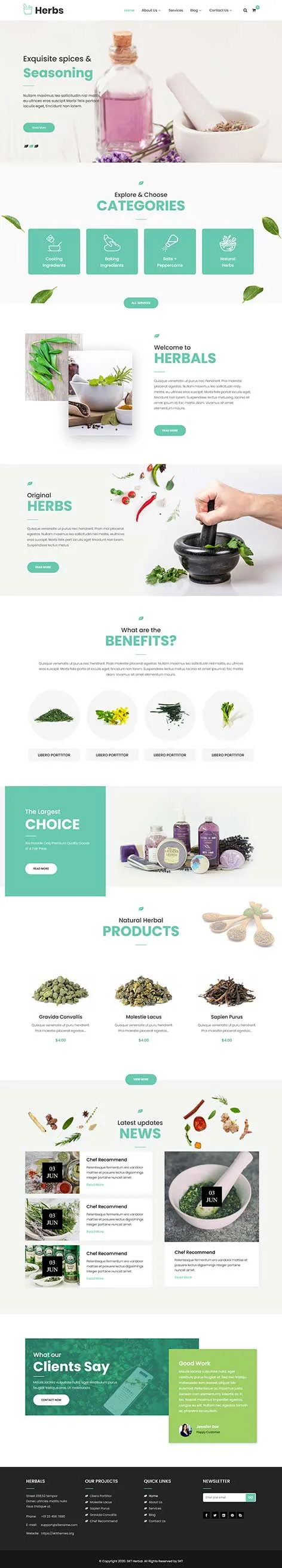 Herbal Medicine WordPress Theme for Ayurveda and Natural Health Remedies