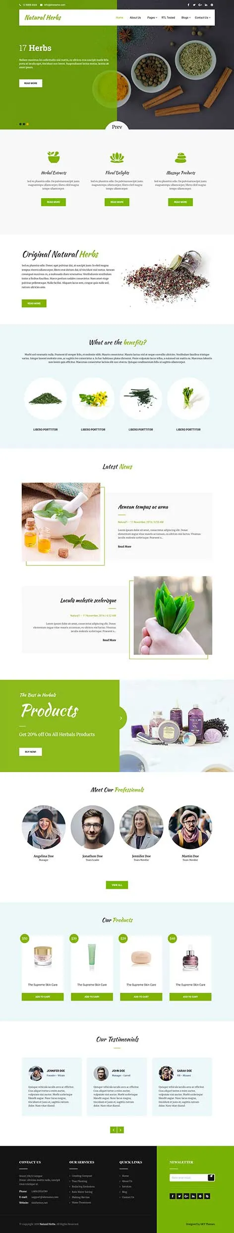 Herbal Store WordPress Theme for Ayurvedic and Organic Shops