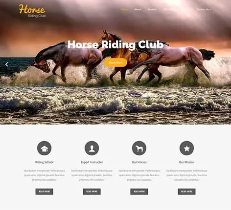 Horse Ranch WordPress Theme for Equestrian Farms and Stables