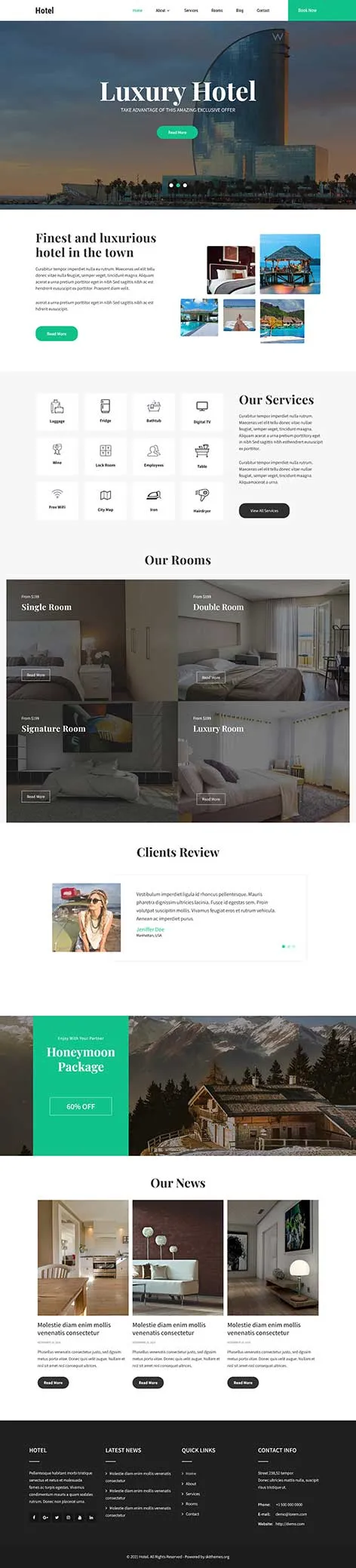 Hoteller WordPress Theme for Hotels and Resorts