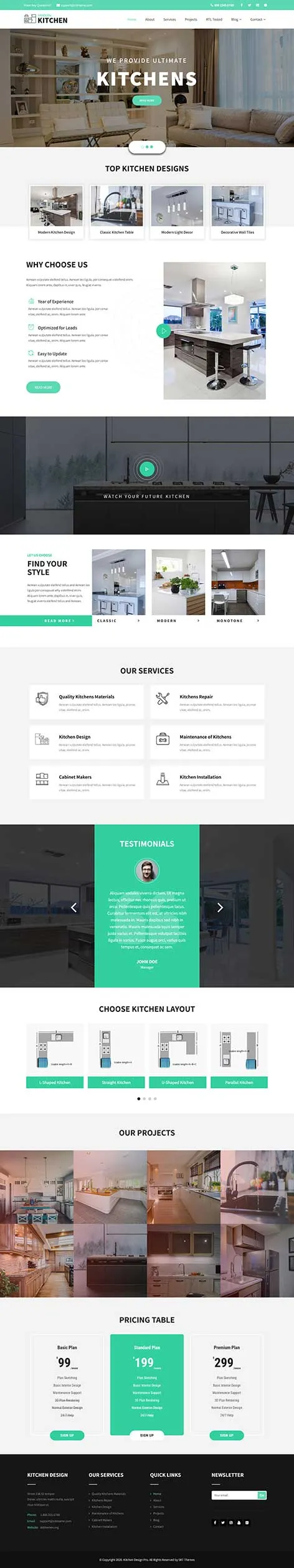 House Maintenance Services WordPress Theme by SKT Themes â€“ Home repair layout