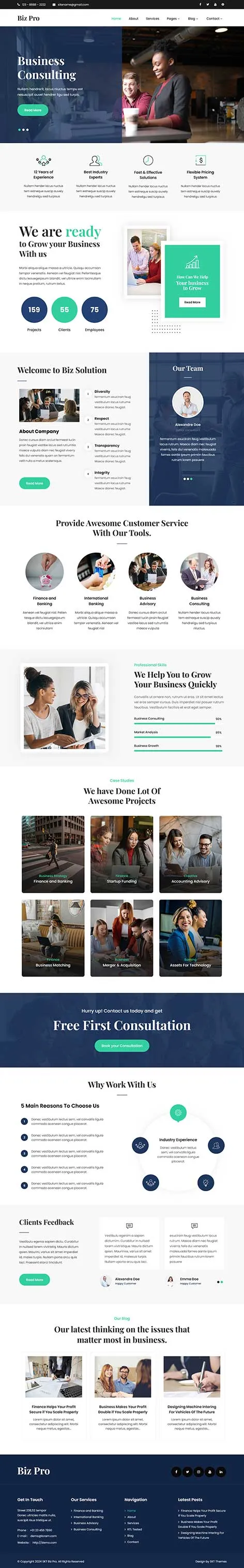 HTML5 based WordPress theme by SKT Themes