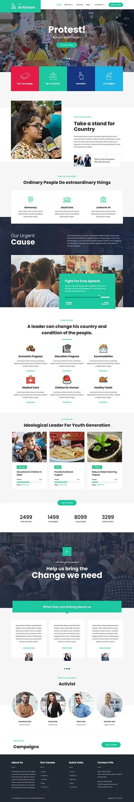 Human Rights WordPress Theme for NGOs and Advocacy Groups