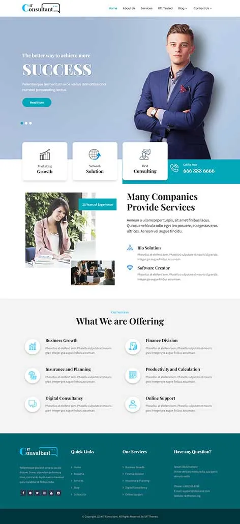 Free IT WordPress Theme for software companies and tech consultancies