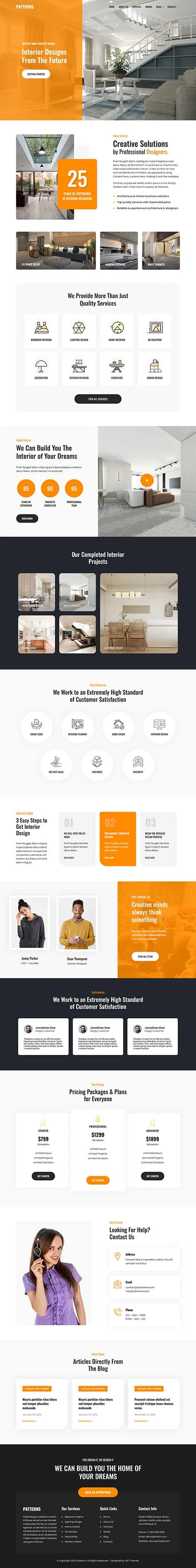 Interior Design Studio WordPress Theme for Architects and Decorators