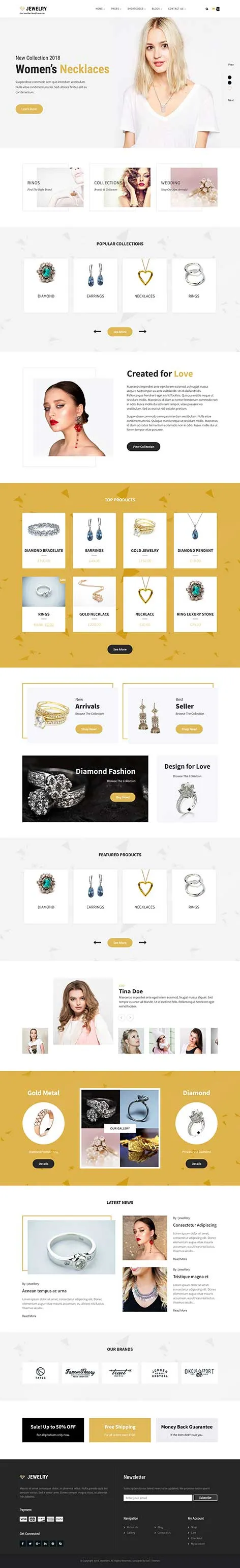 Jewelry WordPress Theme for Luxury Stores and Jewelers