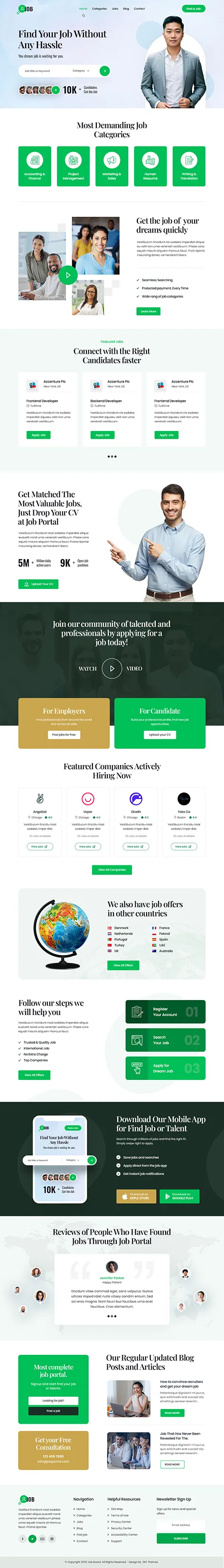 Job Board WordPress Theme for Recruitment and Employment Sites